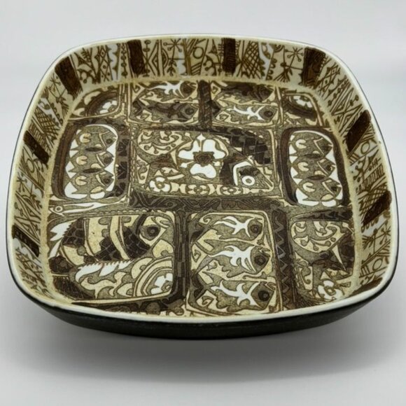 Nils Thorsson Royal Copenhagen Baca Series Other - Vintage Nils Thorsson Royal Copenhagen Baca Series Shallow Dish Ceramic Faience~